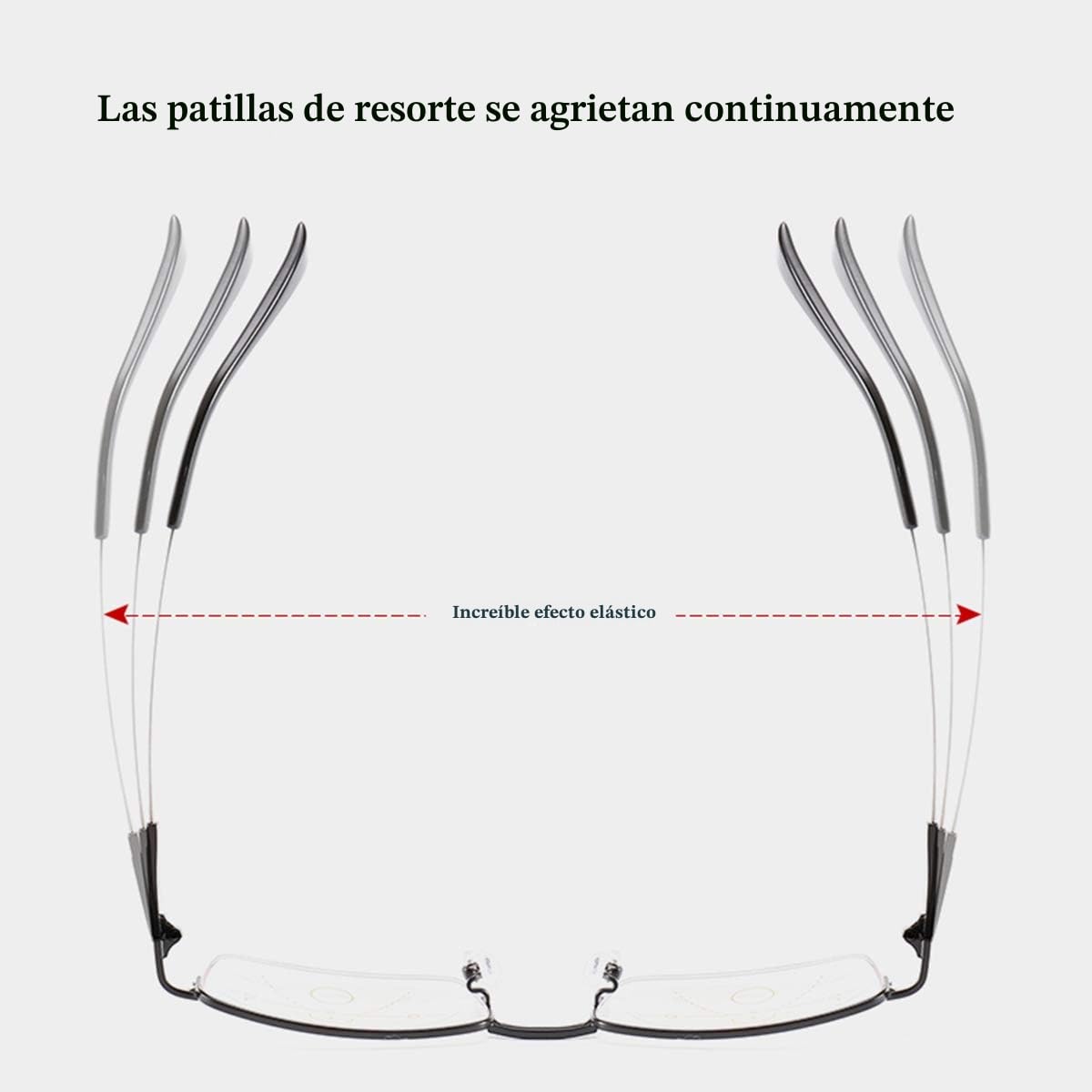 MIRYEA Multifocal Progresivo Gafas de Lectura Hombres Mujeres Computer Filtro de luz Azul de enfoque múltiple Presbicia Inteligente Anteojos Retro de Ligero Marco sin línea Lectores Antirreflejos