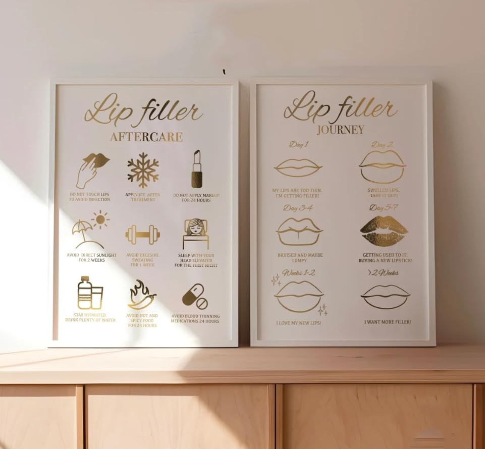 Lip Fi-ll-er Signs Posters Print Poster Lip F-il-ler Journey Wall Art Canvas Artwork Lip Fi-l-ler...