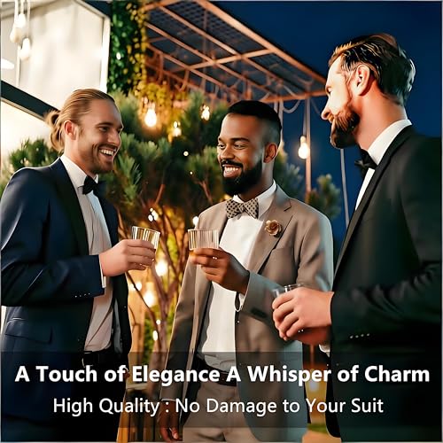 Image of Lapel Pin for Men, Tie Pins for Men, Mens Tie Tacks, Mens Suit Lapel Pins for Wedding, Gold Lapel Pins for Suits Hats Scarfs, Silver Hat Pins for Women, Brooch for Women, Tie Shirt Jewelry Accessories