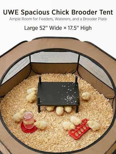 Image of UWE Extra Large Small Animal Playpen, Waterproof Foldable Pet Pen, Brown