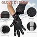 HOPSOOKEN Winter Gloves for Men Women Touch Screen Waterproof Fleece Warm Windproof Thermal Gloves for Running Cycling Driving Hiking(Black,Medium)