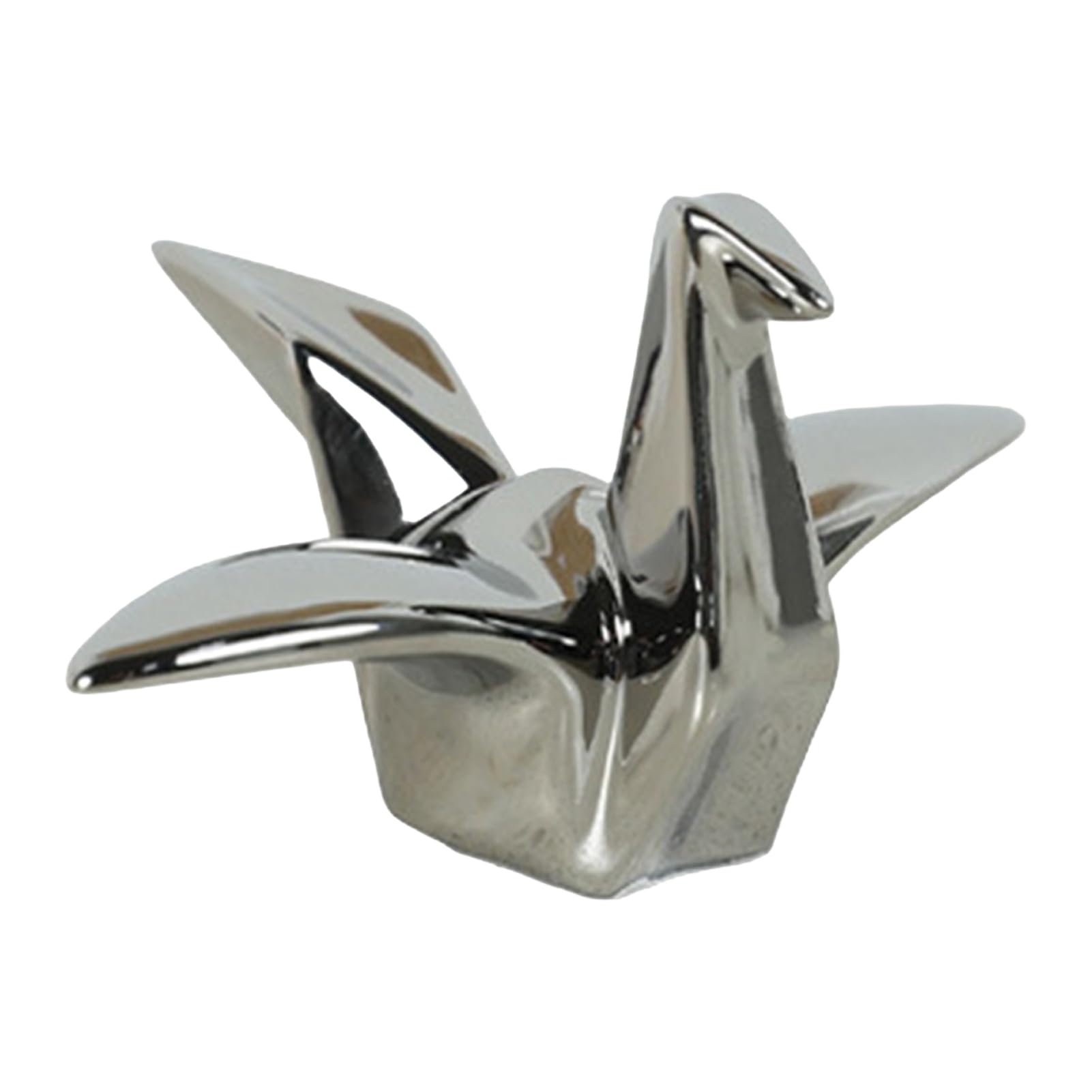 Virelynx Geometric Origami Cranes Figurine – Modern Cranes Sculpture Minimalist, Nordic Creative for Desk Bookshelf