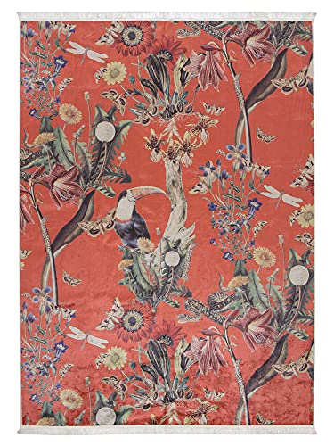 ESSENZA Airen Tapis Teppich, Baumwolle Polyurethan (PU) Polyester, Rot...