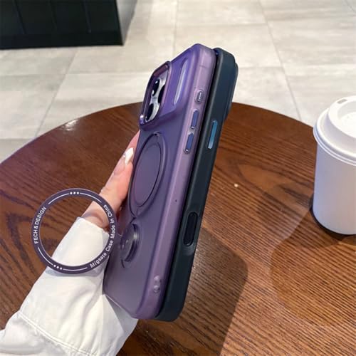 Coque iPhone 17 magnétique premium avec support rotatif rose - 2