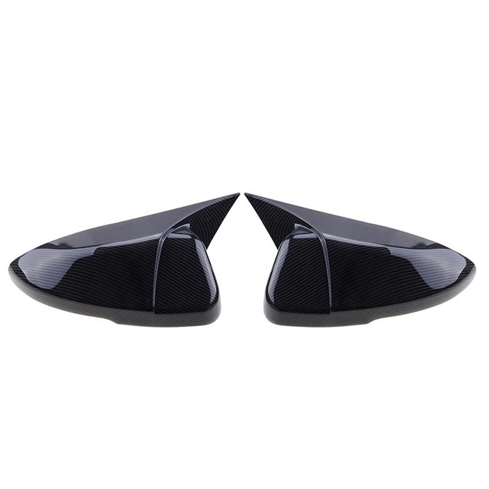 Kjhopy Gloss Black Car Rearview Side Mirror Cover Wing Cap Exterior Sticker Door Case Trim Carbon Fiber For Accord 10Th 2018-2023(Gloss Black)