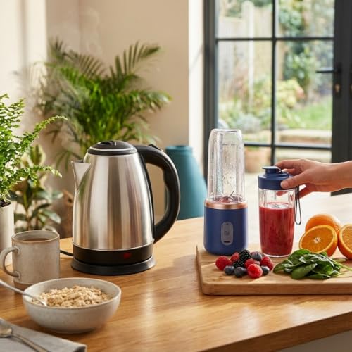 Image of Electric 1500W 1.8L Extra-Large Capacity | Stainless Steel Body with Cool Touch Exterior | Automatic Shut-Off & Boil Dry Protection (kettle and blender)