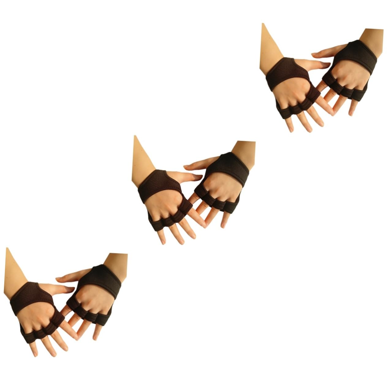 Yardwe 3 Pezzi Guanti Per Sollevamento Pesi Guanti Per Sollevamento Pesi Guanti Da Donna Guanti Mezze Dita Guanto Da Allenamento Guanti Da Uomo Guanti Antiscivolo Guanti Con Cinturino Da