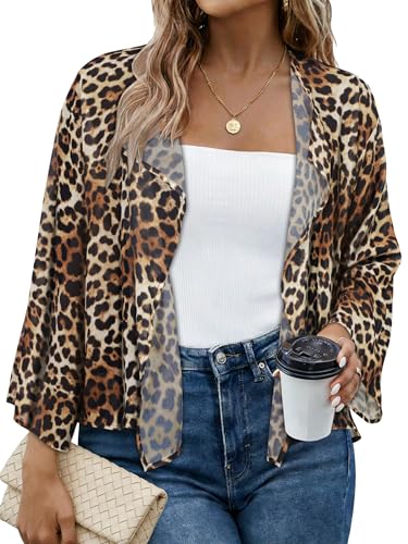 Image of Womens Summer Tops Short Shrugs Kimono Cardigans Casual Chiffon Bolero Jackets 2026