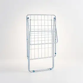 Varal Maxi com Abas Branco de Chão Compacto e Dobravel de Aço Inoxidável