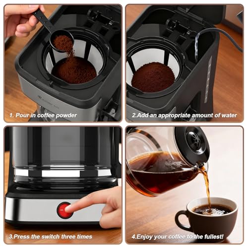 Cafetera de goteo con placa térmica y capacidad para 12 tazas miniatura 6