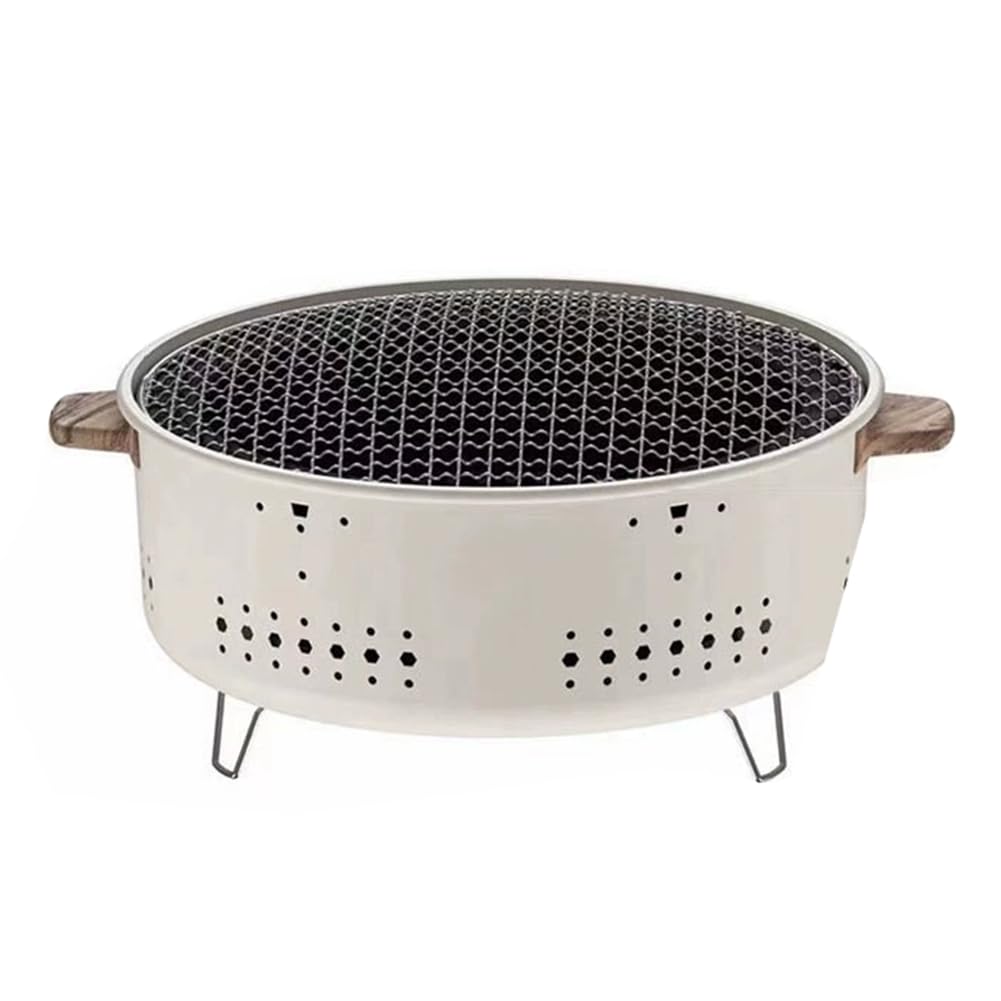 Barbecue rond portable pour camping en plein air et pique-niques conviviaux nature