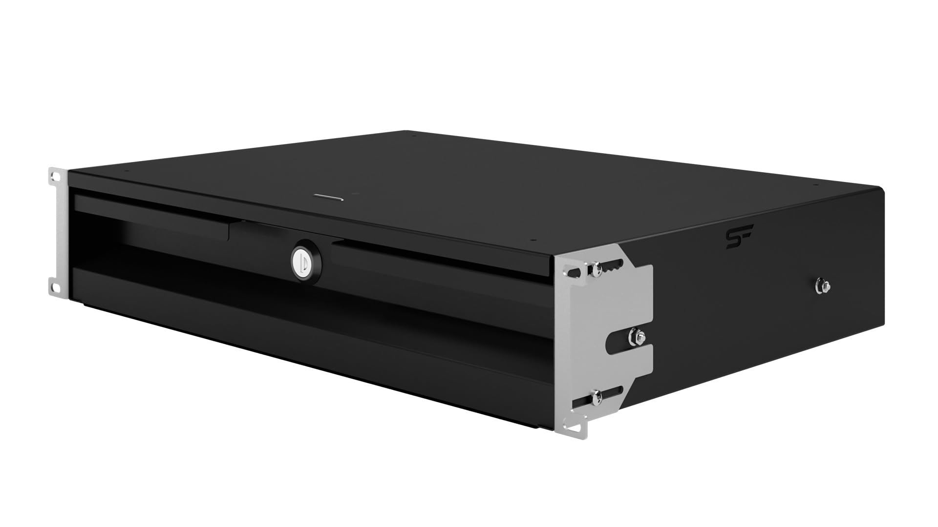 Ripiano 19 pollici 2U - Cassetto per Rack Server 19" in Acciaio per Armadio di Rete e Rack di Cablaggio - Capacità di Carico 25 kg - 320 mm Profondità - Accessori Rack
