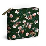 DailyObjects Lush Midnight Women's Wallet | Made with Vegan Leather Material | Carefully Handcrafted | Holds up to 8 Cards | Slim and Easy to Fit in Pocket | Coin Pocket with Button Closure