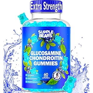 Supplebears Glucosamine Chondroitin Gummies – Joint Support Gummies – 1500mg Extra Strength with MSM – for Adults, Men…