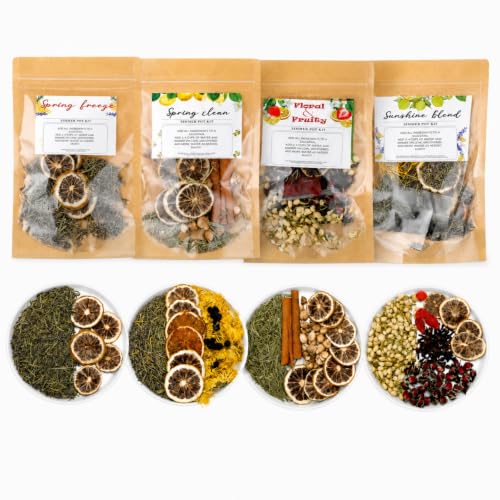 Siifert 4 Set Christmas Stovetop Potpourri Bags Holiday Simmer Pot Kit