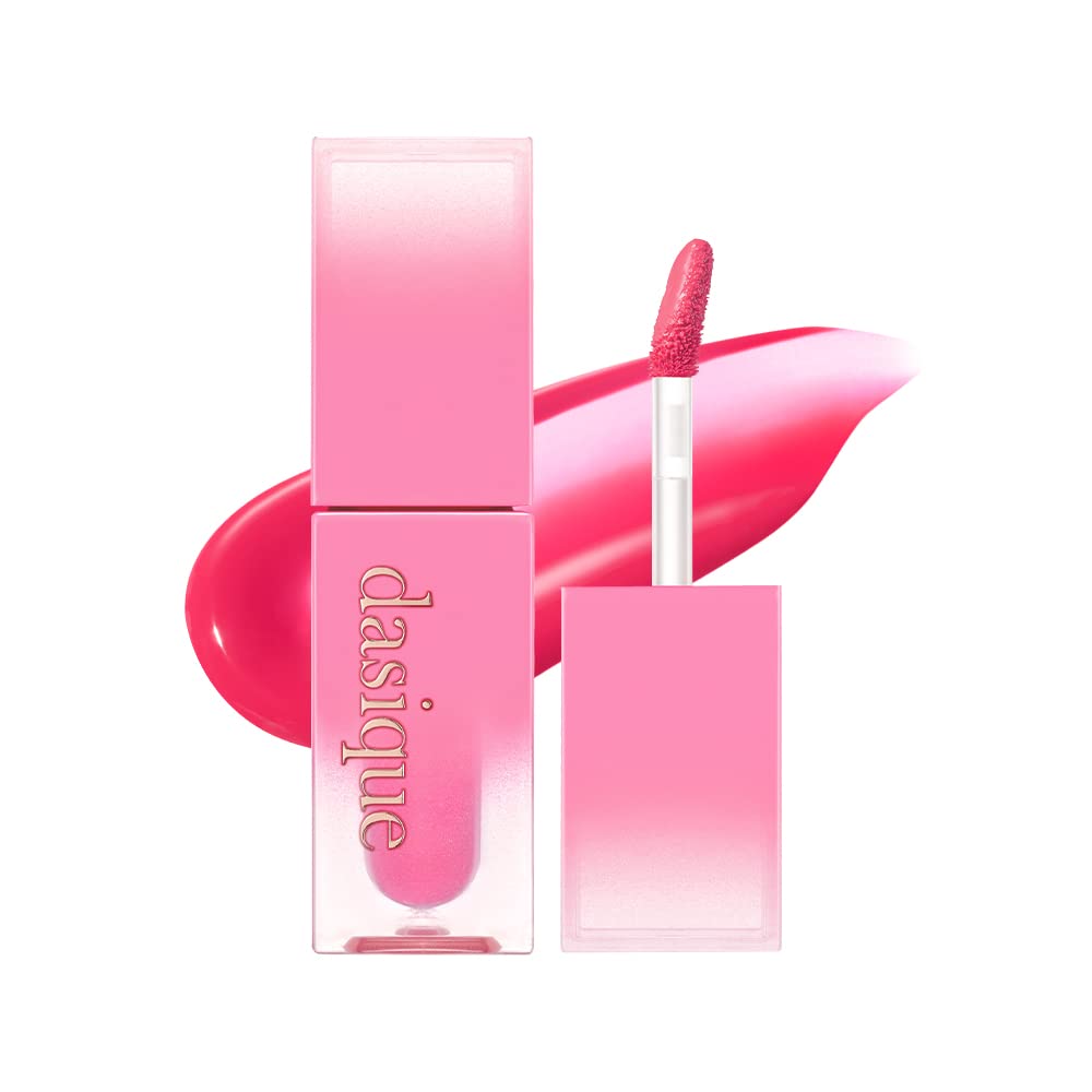dasique Juicy Dewy Tint (04 Plum Dew) | Long Lasting Shiny Lip Stain Non Adhesive | Vegan, Cruelty Free