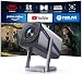 Mini-Beamer 4K heimkino[Kompatibel mit Netflix|Dolby Audio]600ANSI Smart Beamer klein Full HD 1080P Auto Fokus/Vertikale Trapezkorrektur 360° Drehbar WiFi6 Bluetooth iWIMIUS Projektor für Home Outdoor