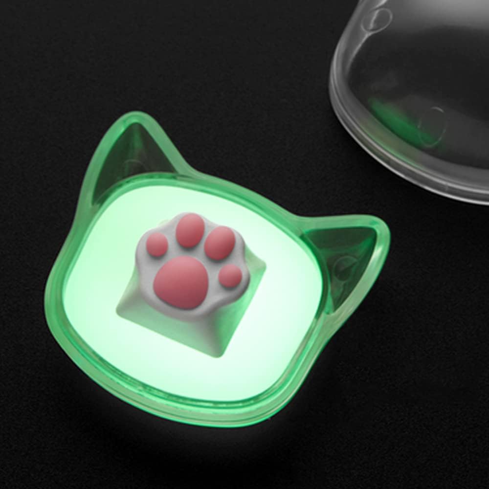Cute Soft Cat Claw Metal Keycap for Cherry Mx Switch Mechanical Keyboard Decoration DIY Aluminum Alloy Cat Paw Cap (Metal1)