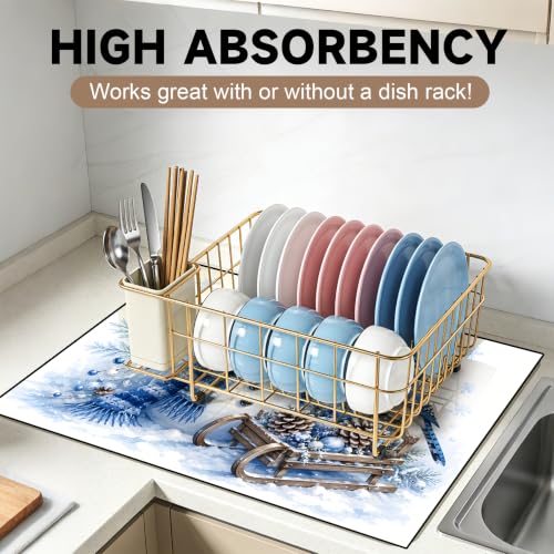 Image of Stove Top Cover for Electric Stove: 28''x20'' Stove Cover Elevate Your Kitchen Reliable Heat Protection,Non-Slip Kitchen Decor (Winter)