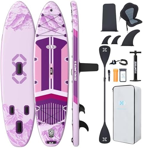 Bild 13 - ZLX 350cm Extra Groß Stand Up Paddle Board mit Sitz Große Tragfähigkeit 550LB Inflatable SUP Board für Erwachsene Anfängerfreundlich Stabiles Anti-Rutsch-Deck, Pumpe, SUP Paddle