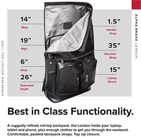 tumi alpha bravo roll top backpack