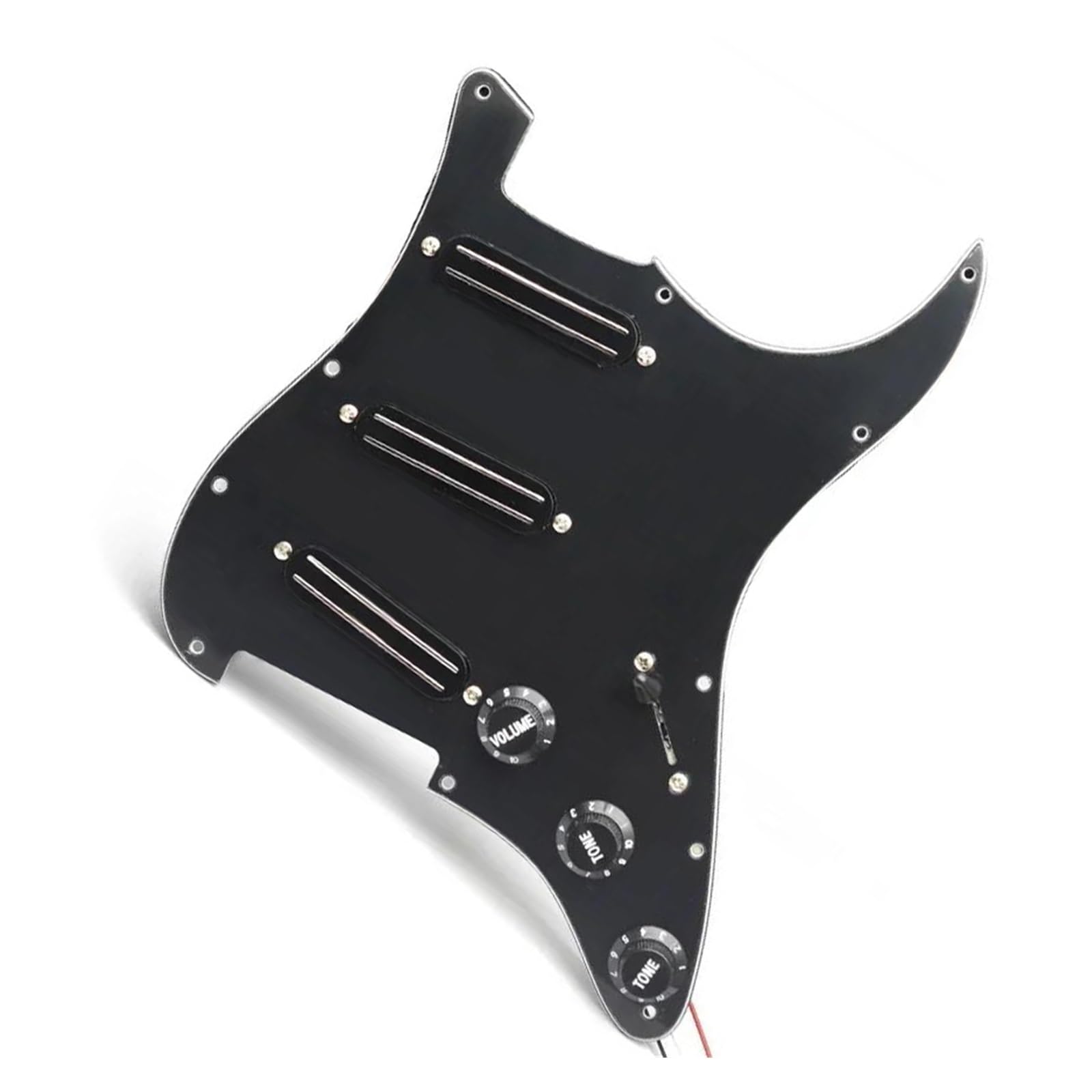 Pickguard SSS Pre Wired Kolorowy Mini Dual Coil 9K Do Gitary Elektrycznej I Basu(Bk BK pickguard)
