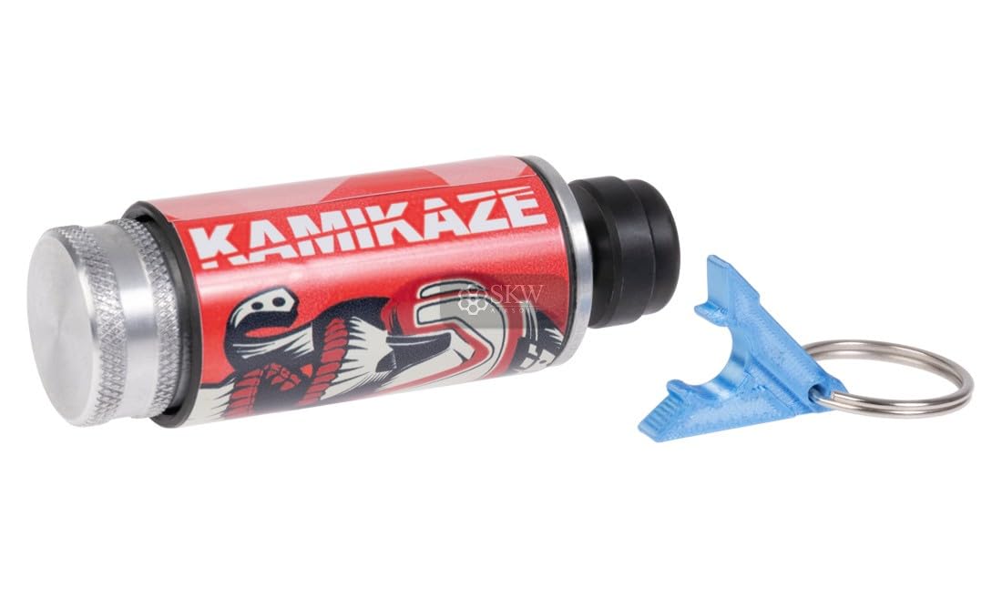 Genérico Granada de Detonación Kamikaze XS, Roja, 10 x 3,4 cm, Aluminio y Acero, para Entrenamiento y Airsoft Saigo Defense