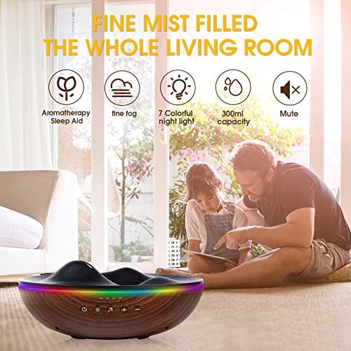 Eco Finest Aromatherapy Essential Oil Diffuser With Essential Oil Set, 6 Natural Relaxing Sounds, 7 Colors Night Light, Ultrasonic Quiet Cool Mist Humidifier For Large And Small Rooms #TOP3
