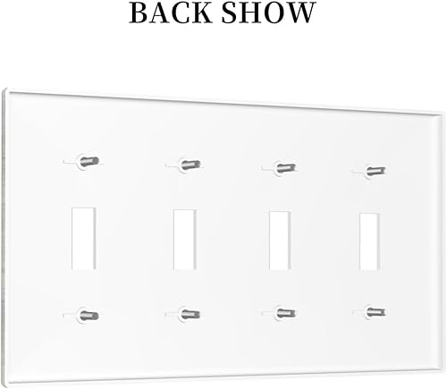 Miniatura 324 de Placa de pared dúplex de receptáculo de dispositivo de 1 gang de madera envejecida blanca gris con veta de tablón, cubierta de enchufe eléctrico de