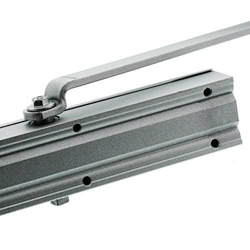 Burg-Wächter Türschließer für Innentüren, Feststellfunktion, Hydraulisch, Variabel einstellbar, mit Gleitschiene, Breite bis 95 cm, Gewicht bis 60 kg, GTS 513 S, Silber