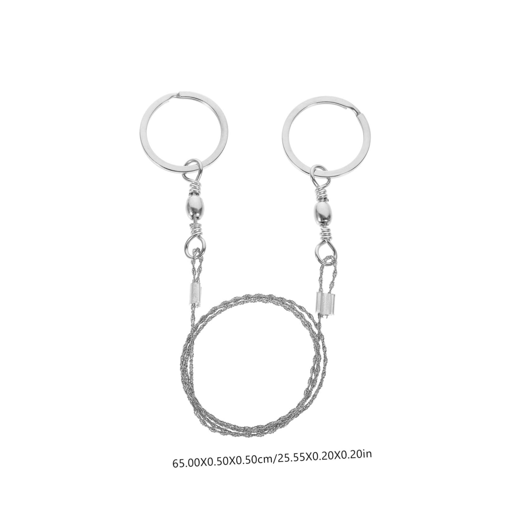 Gogogmee 2pcs Outdoor Survival Wire Saws Portable Rope Chainsaw for Camping Emergency Wire Saws Metal for Backpacking Gear