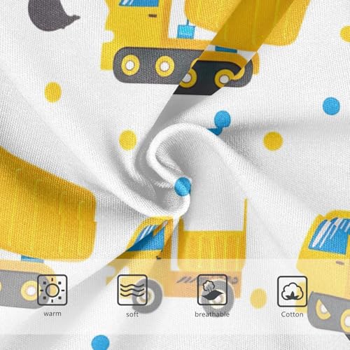 Cotton Girls Underwear Toddler Cute Yellow Construction Trucks Panties for Girl Pattern Underpants Briefs 2t3