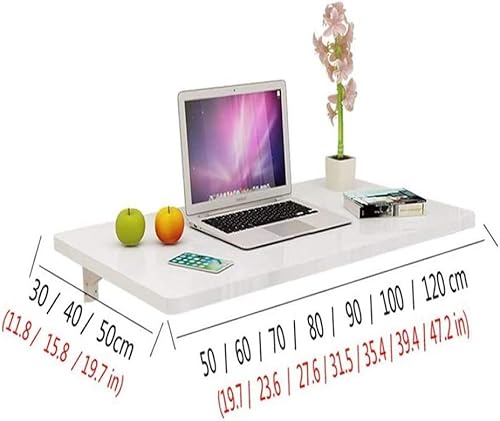 Miniatura 4 de LEOSXA Mesa plegable de pared pequeña blanca de madera para cocina, mesa de comedor, mesa de niños, soporte plegable que puede llevar un color de 90