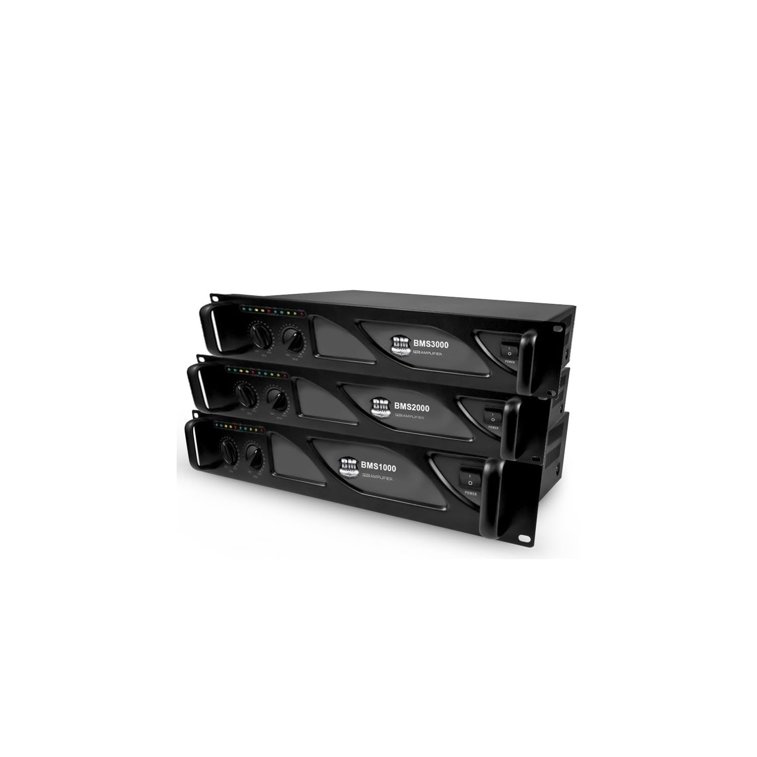 BM Sonic BMS-3000-3000W Ampli puissance PRO DJ Technologie MOSFET ventilation continue Câble RCA/RCA