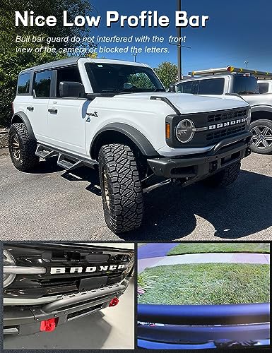 Image of Bronco Front Bull Bar (Not for Bronco Sport) | Matte Black Front Bumper Grill Grille Guard Compatible with Ford Bronco 2021-2023 2 /4 Doors with Modular Steel Bumper