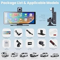 LAMA 10,26'' Carplay Android Auto Display, Touchscreen Auto Display Car Play Bildschirm mit 4K Frontkamera, Unterstützt Siri/G-oogle GPS Assistant für Verschiedene Fahrzeugmodelle – Ansicht 9