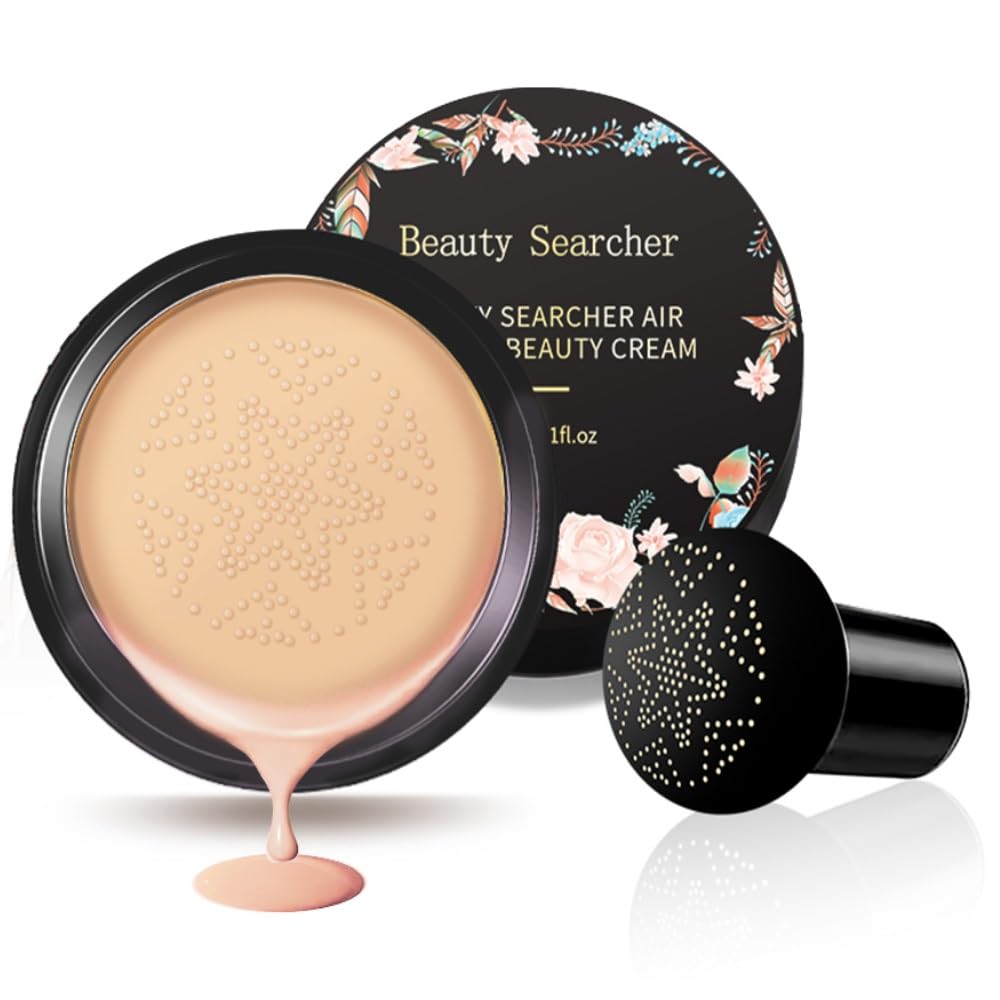  Pilzkopf Luftkissen CC Creme Foundation Feuchtigkeitsspendende aufhellende Pigment Liquid Foundation für jeglichen Haut
