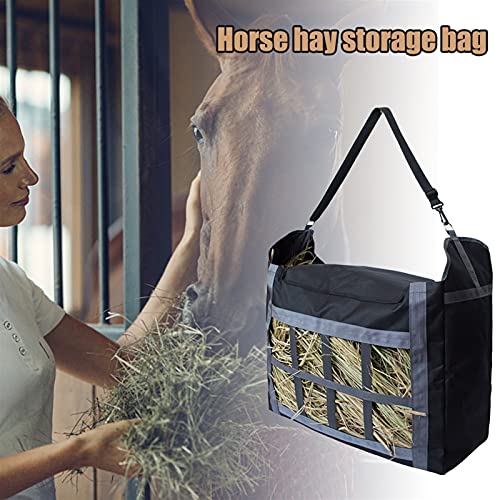 Paard hoois tas langzaam voedende tas voordivider feeder hay netto boerderij levert grote capaciteit groot formaat… - Image 6