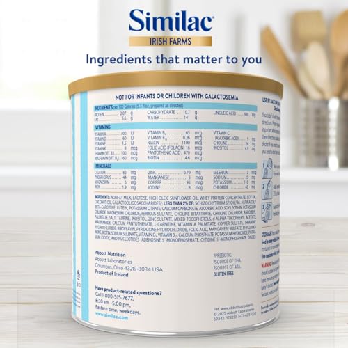 Similac Irish Farms, Easy-to-Digest Baby Formula, Infant Formula, 0-12 Months, 24.7-oz Can - image 3