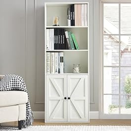 White 5-Tier Bookshelves...