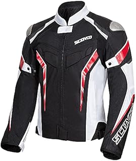 Scoyco Mesh Motorcycle Jacket Motorbike Biker Riding CE Armored Wear-Resistant Jacket Breathable Protective Gear For Men 4-Season