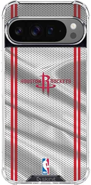 Skinit Clear Phone Case Compatible with Google Pixel 10 Pro - Officially Licensed NBA Houston Rockets Home Jersey Design