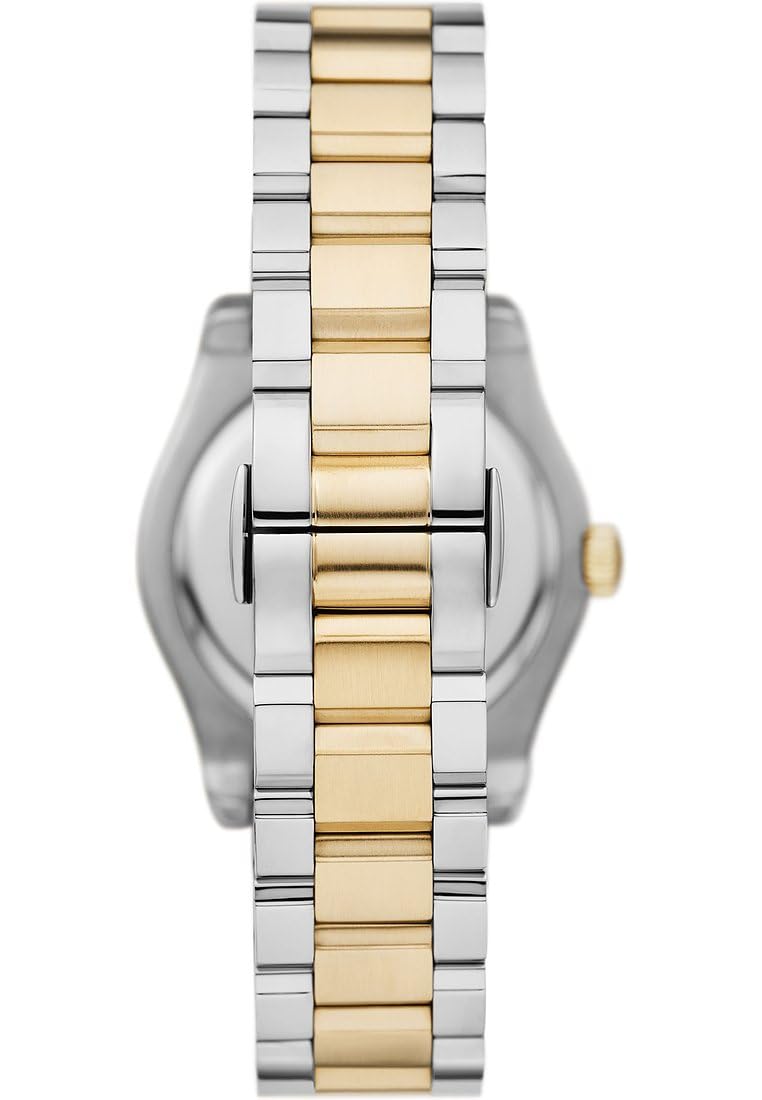 Emporio Armani Reloj de Señora, 32mm Movimiento de Cuarzo con Fecha a Tres Agujas y Correa de Acero Inoxidable