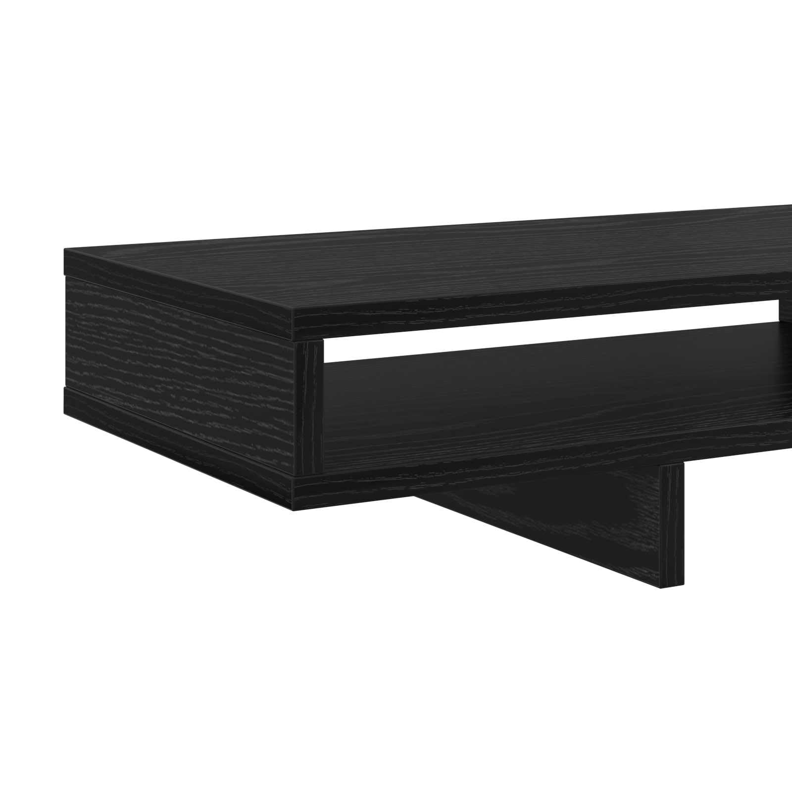 vidaXL Monitor Halterung Schwarz 100 x 27 x 15 cm Holzwerkstoff, Wohnzimmer, moderner rechteckiger Schreibtisch-Organizer, ergonomischer Monitorständer, Stabiler Laptop-Halter