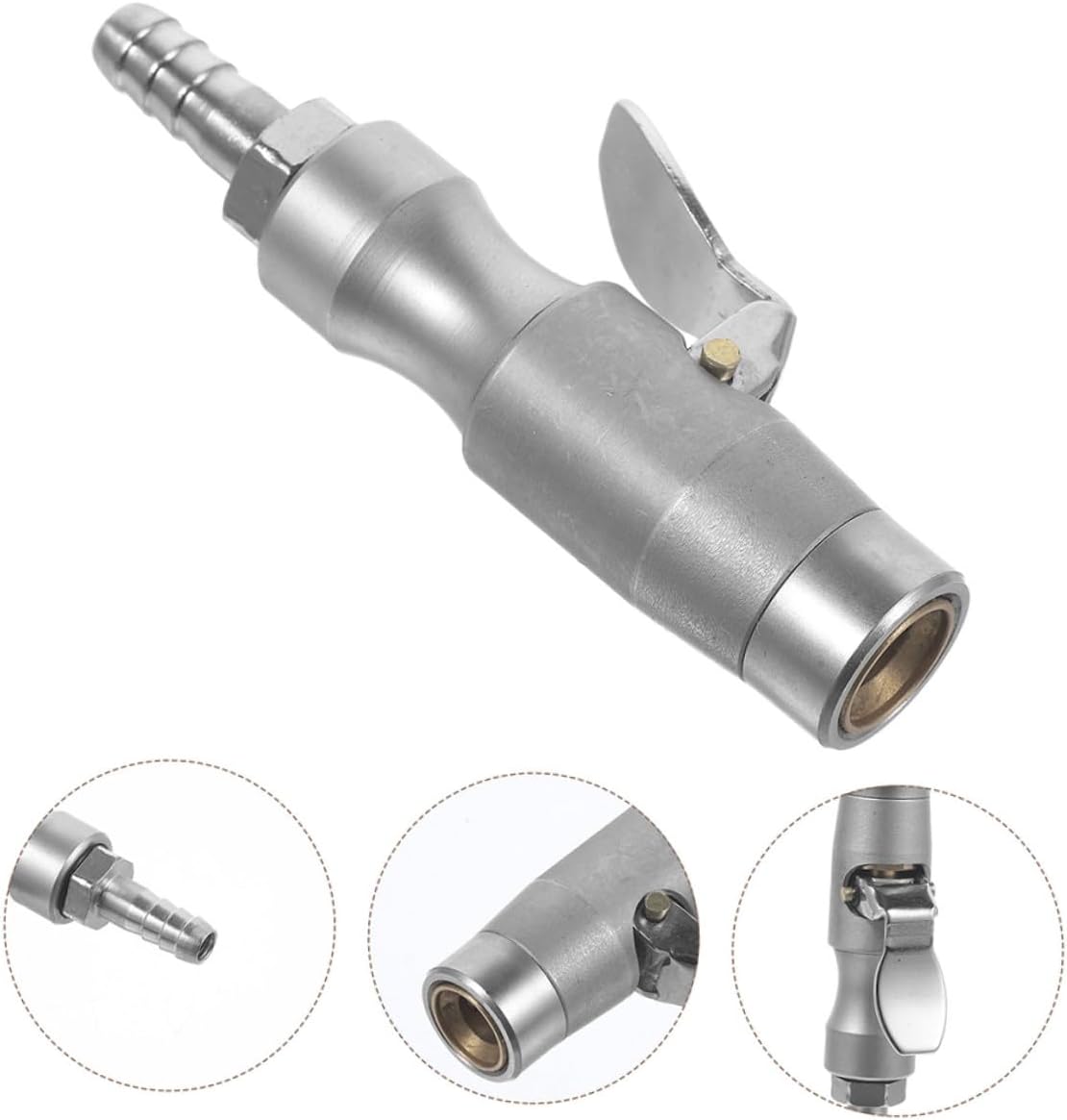 Levemolo 2pcs Copper Steel Tire Inflator Air Chuck Locking Nozzle Adapter