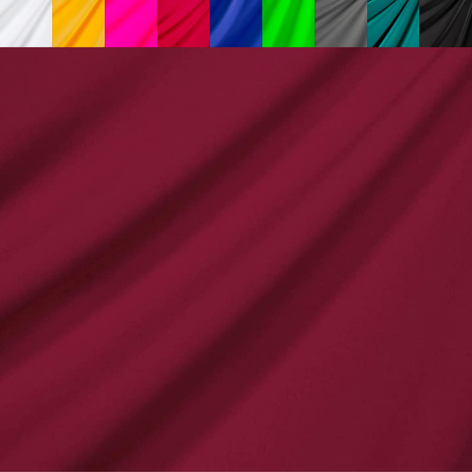 FabricLA 4-Way Stretch Nylon Spandex Matte Tricot - Scarlet Red - Use for Sportswear, Activewear, Swimwear, Dancewear, Yoga Wear, Table Cloth - 5 Continuous Yards