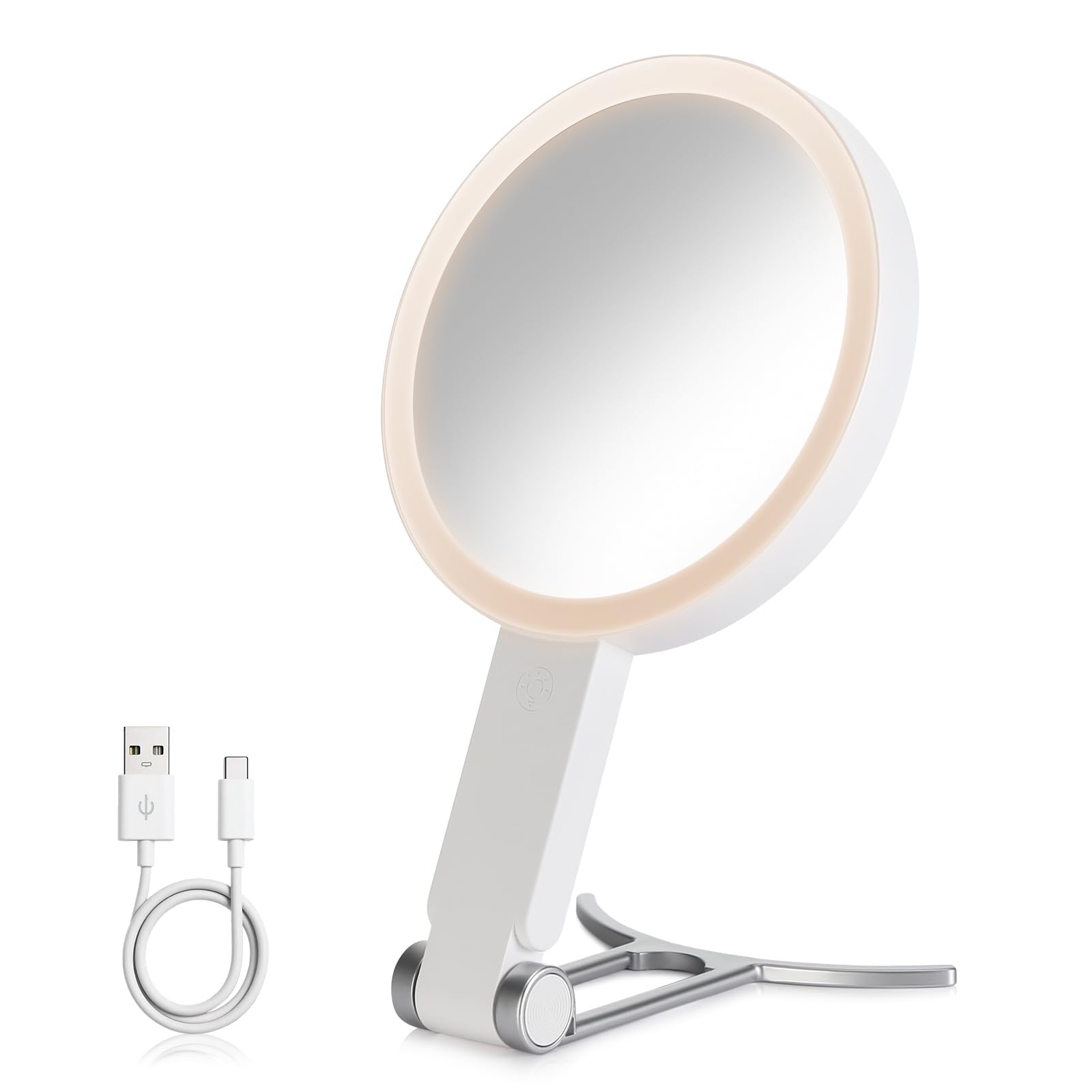 Miroir grossissant pliable pour un maquillage précis en voyage ou à la maison