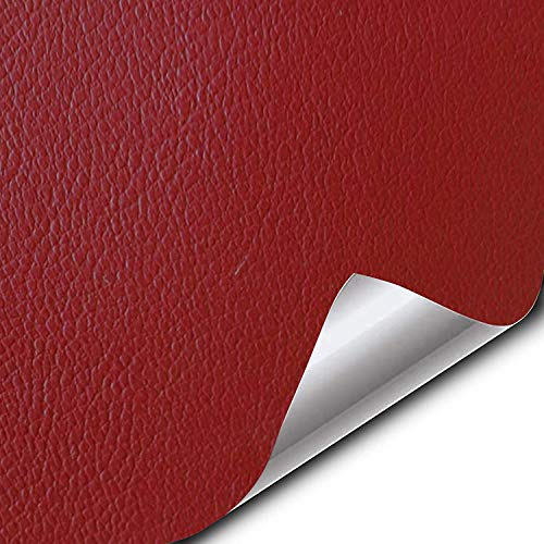 Réparer sellerie abîmée avec vinyle adhésif simili cuir rouge Vvivid étanche