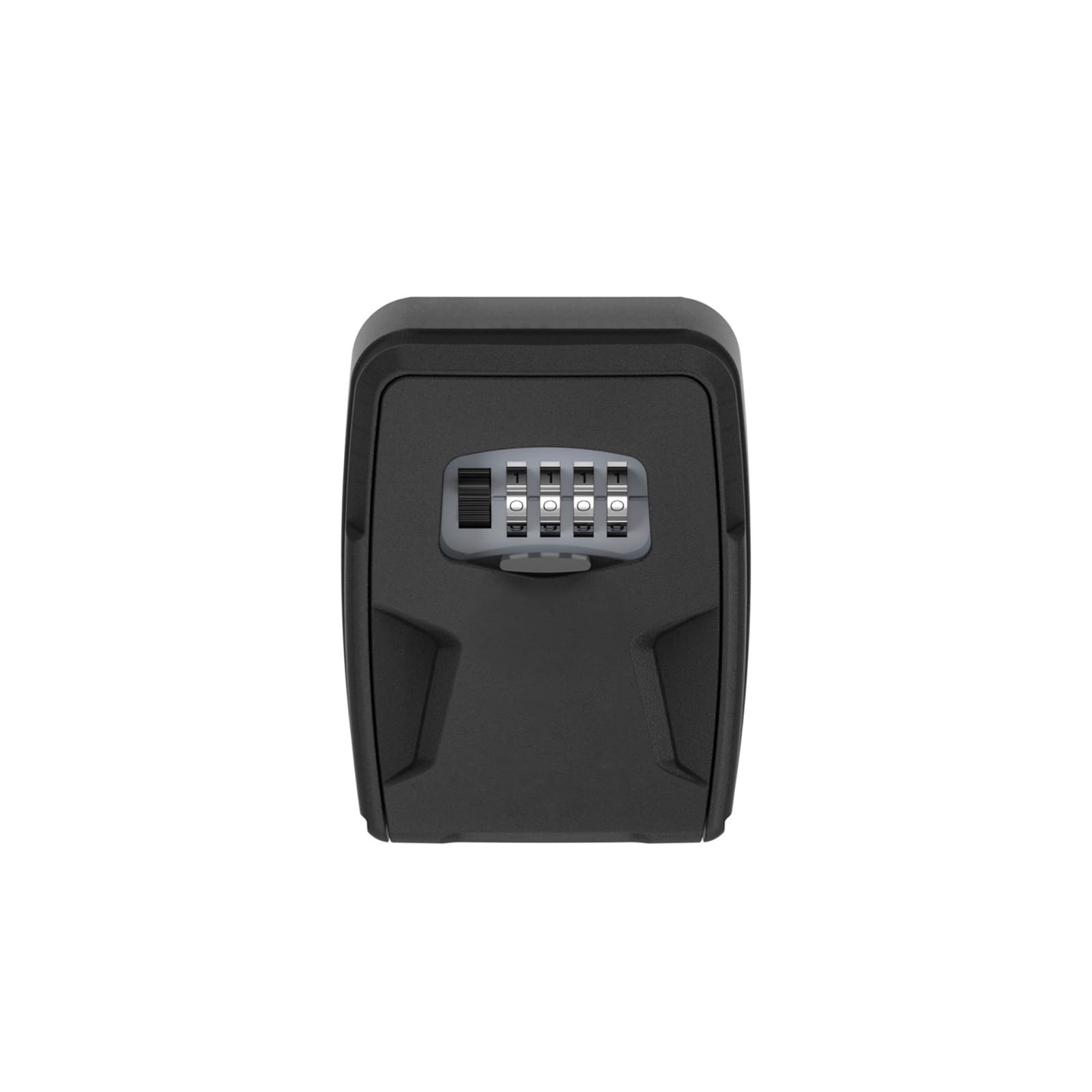Wheel Password Key Lock Box Wall Mount 4 Digit Passwords Lock Keys Storage Box Hanging Home Office(Black no hook)