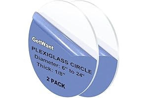 Crystal Clear 12-Inch Circle Round Plexiglass Sheet Precision Cut